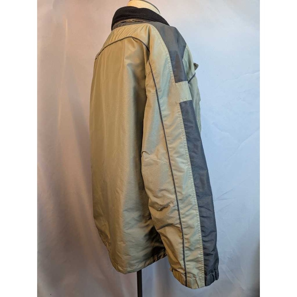 Jansport Mens XL 3-in-1 Insulated Jacket Khaki Grey Hooded Zip - Picture 6 of 16